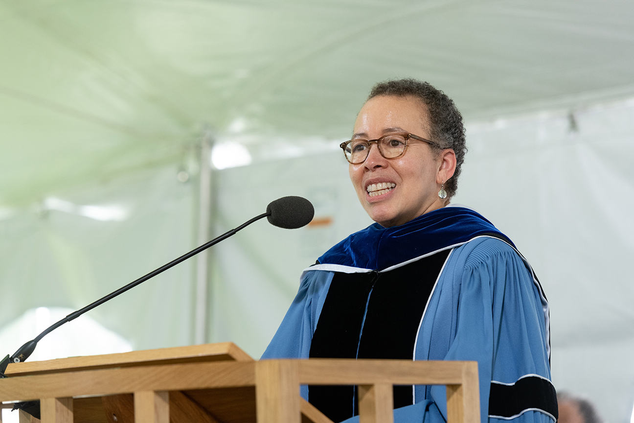 Beverly Daniel Tatum at podium