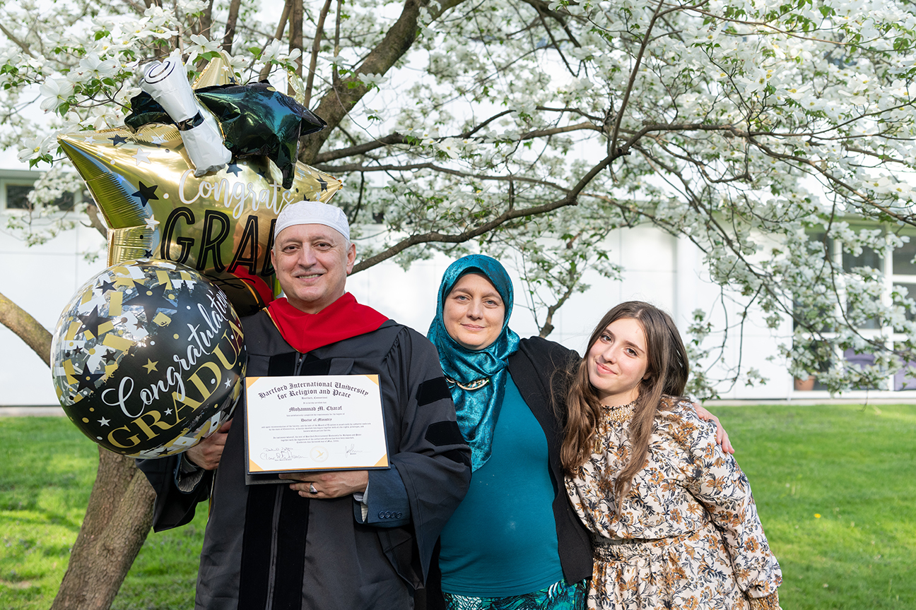 Graduate, wife, and daughter