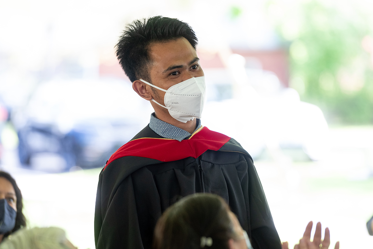 Student wearing mask