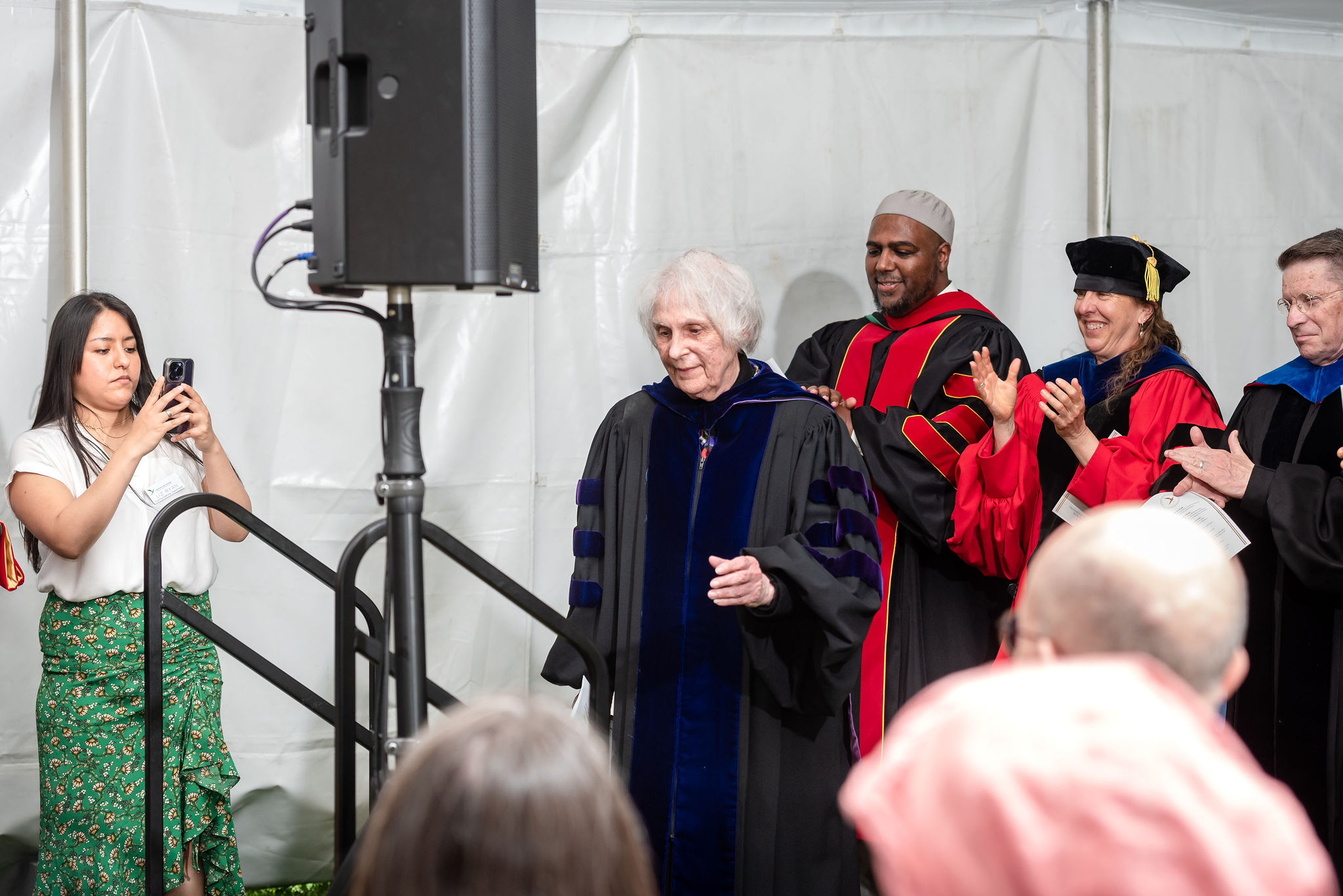 Woman approaching stage