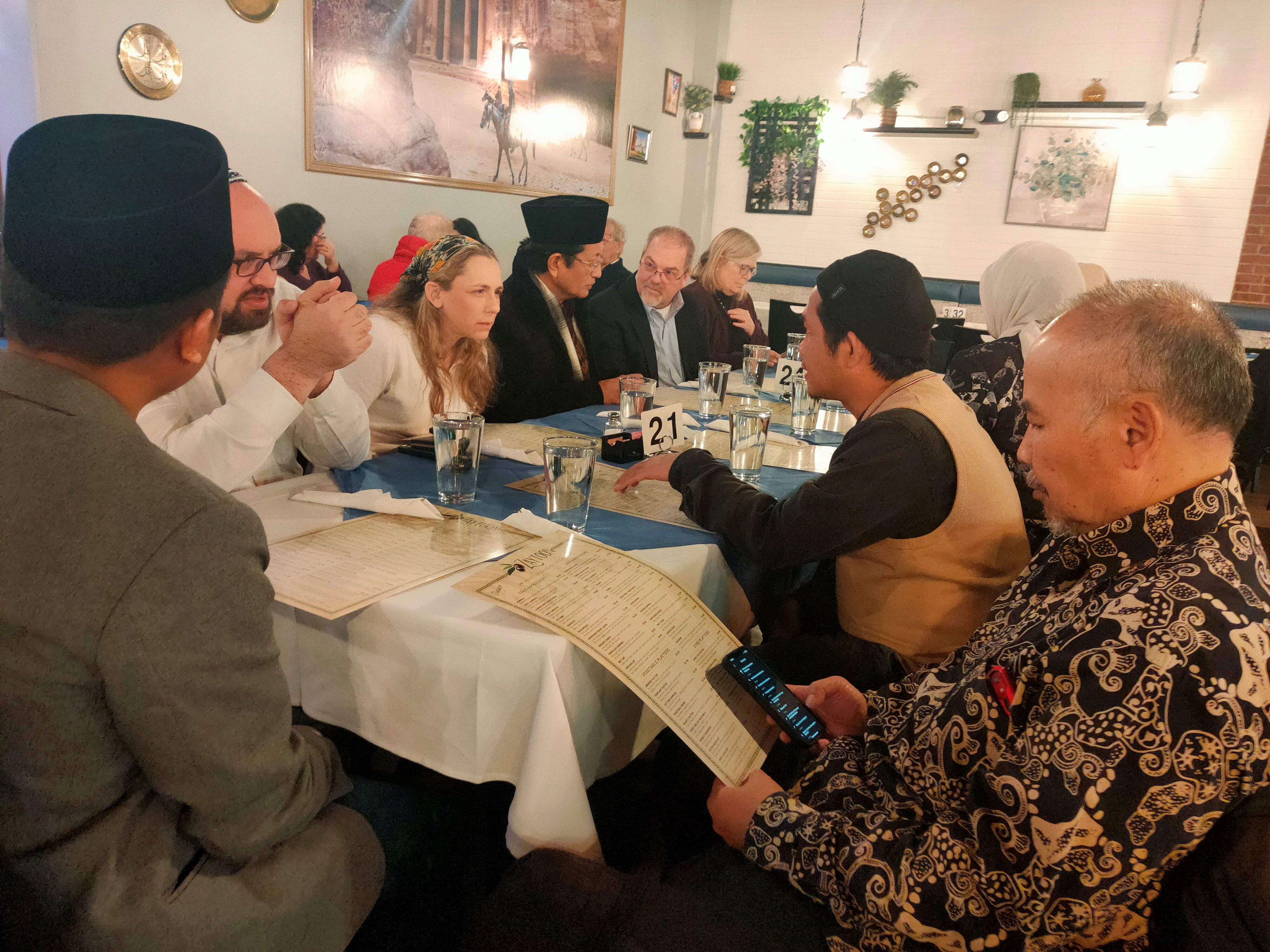 Dinner with Dr. Umar and Indonesian scholars