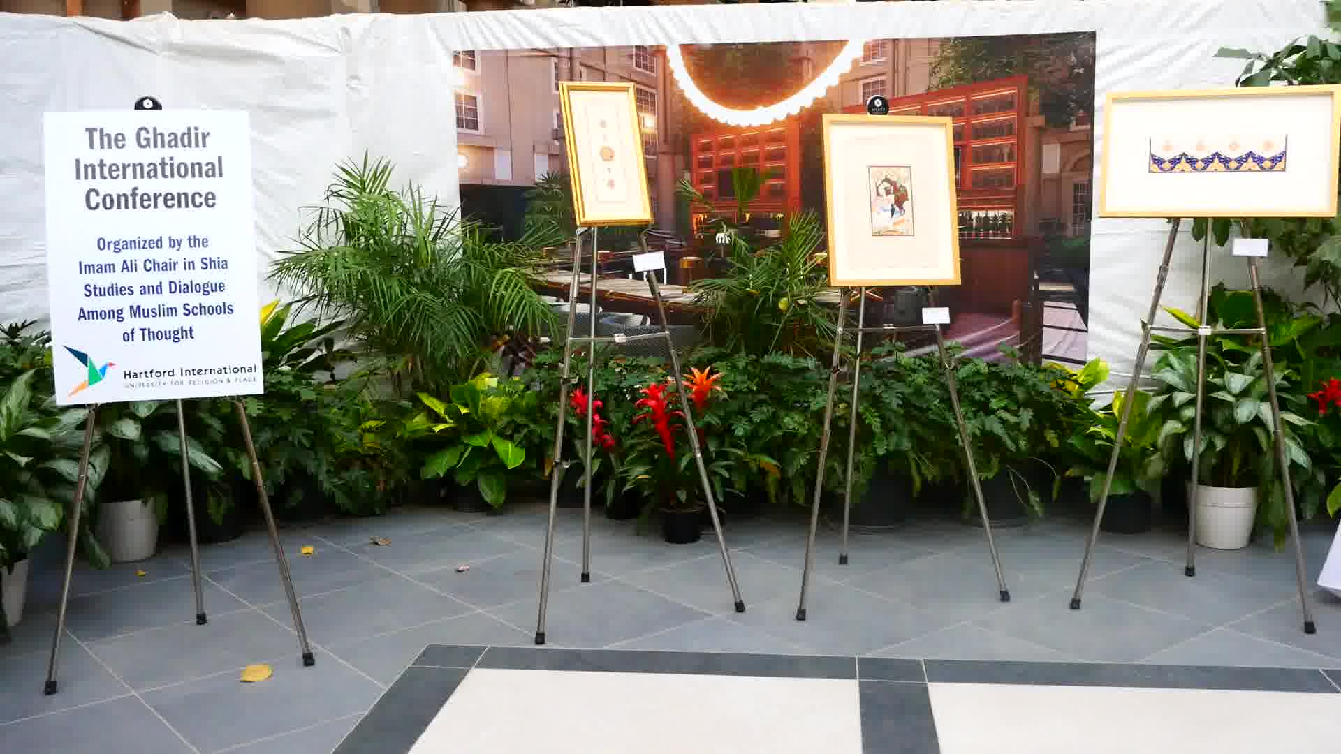 Artwork on easels