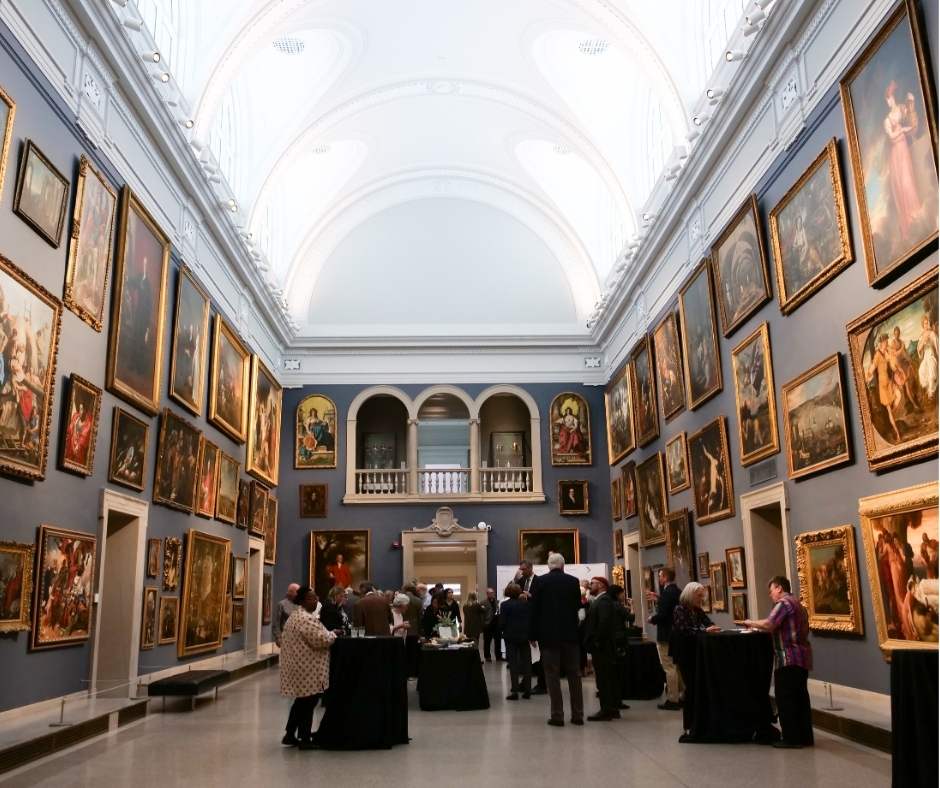 Reception in museum