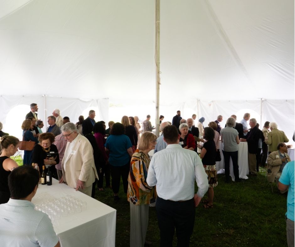 Crowd in tent