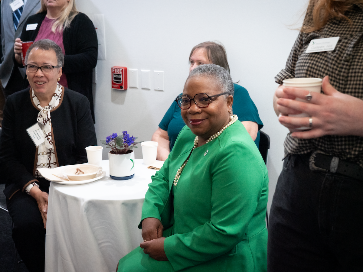President Turner seated with Beverly Daniel Tatum