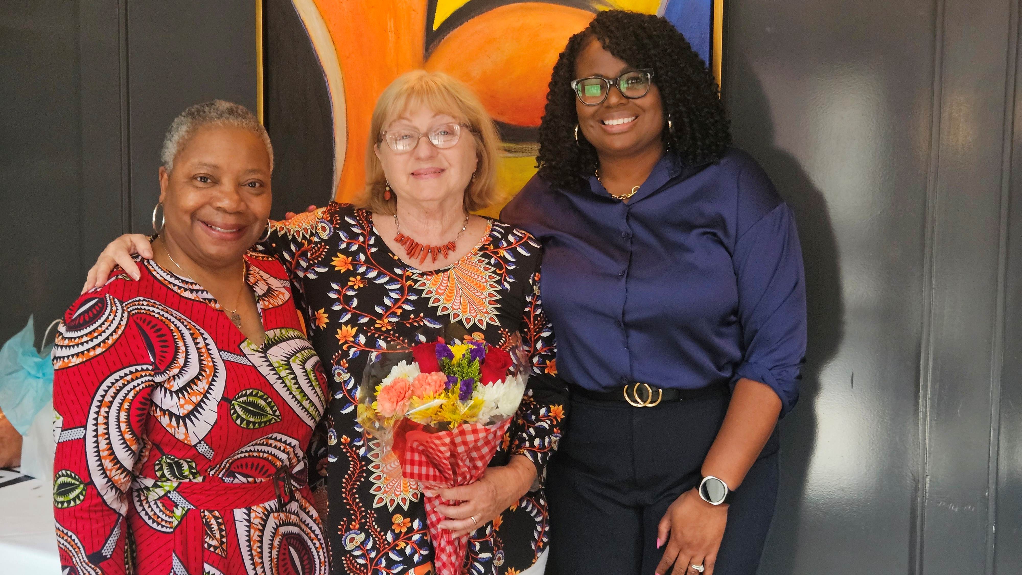 President Turner, Rose Lezak, Lorraine Ryan