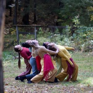 Group of dancers leaning back