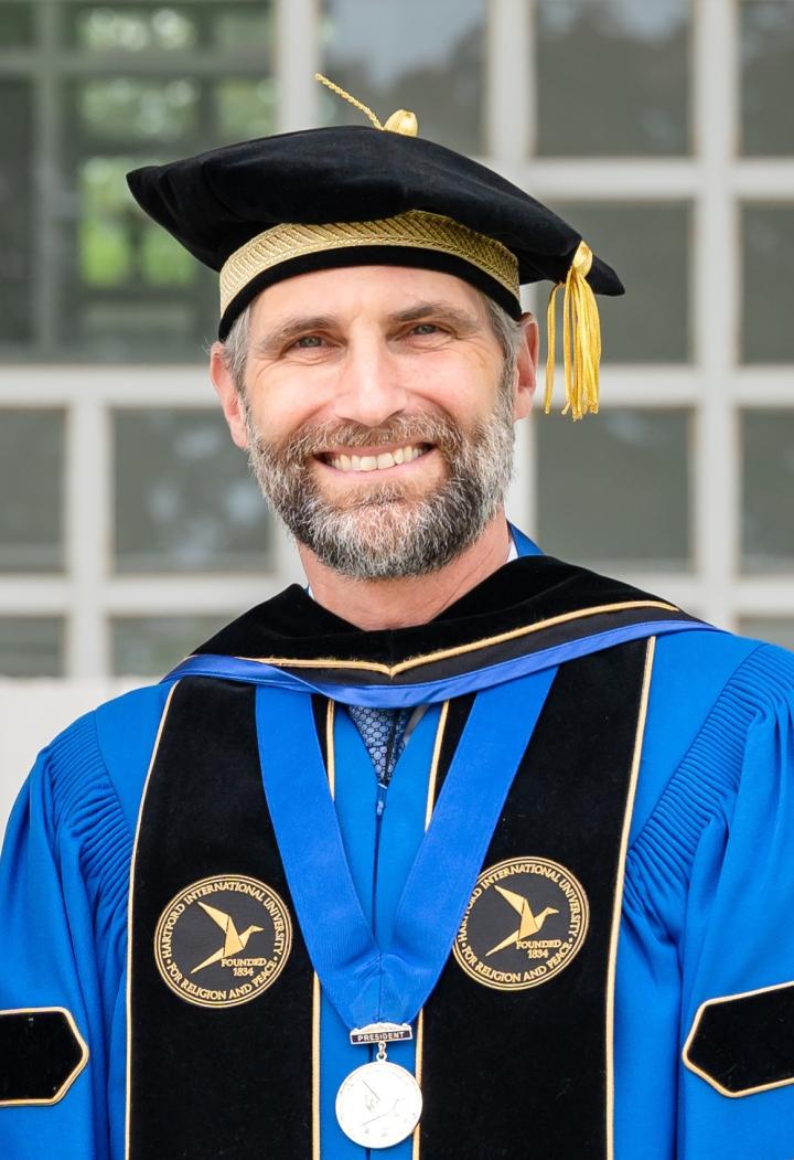 President Lohr at graduation 2024