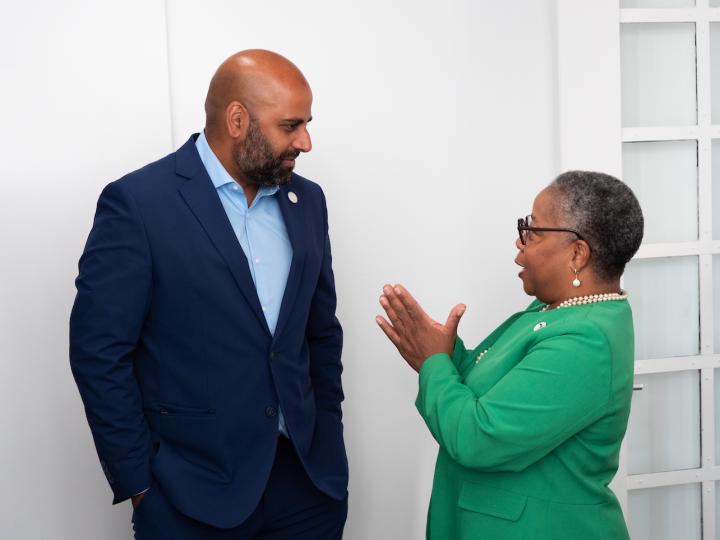 President Turner with Mayor Arunan Arulampalam