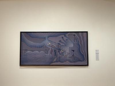 Artwork on wall of museum